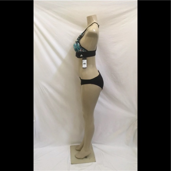 NWT Adidas Women’s Size L Painted Palms 2pc Bikini - Picture 5 of 11